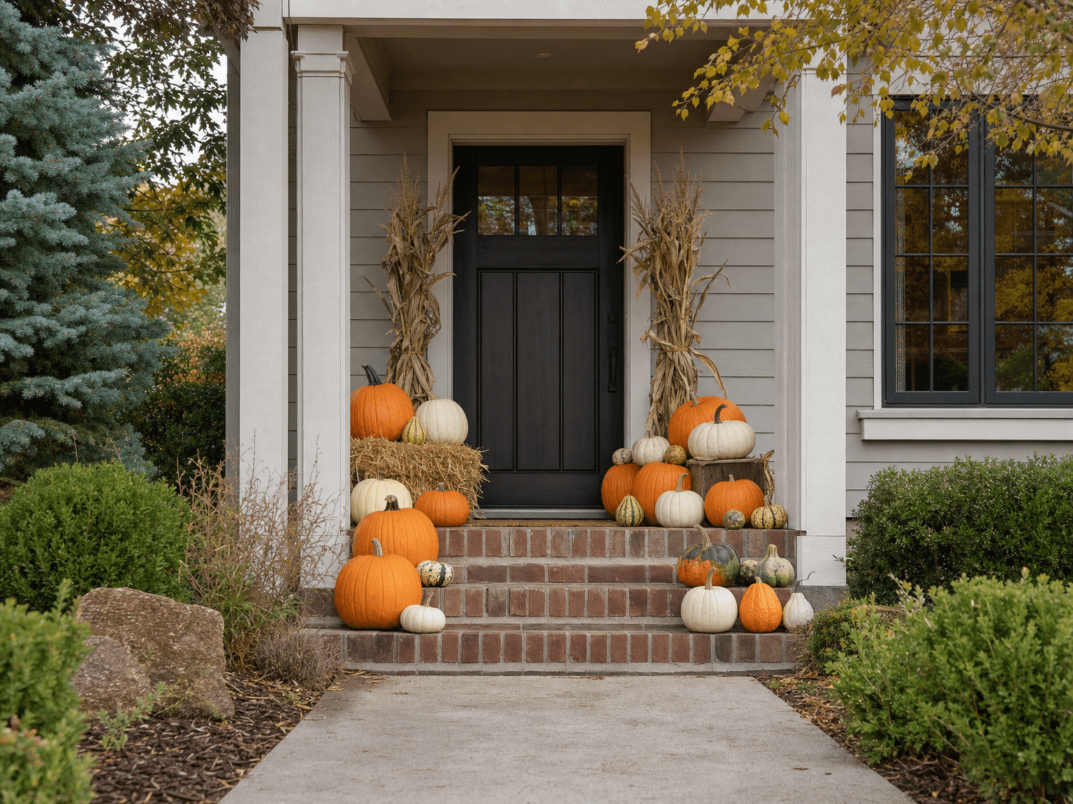 Harvest Classic professionally installed fall porch package