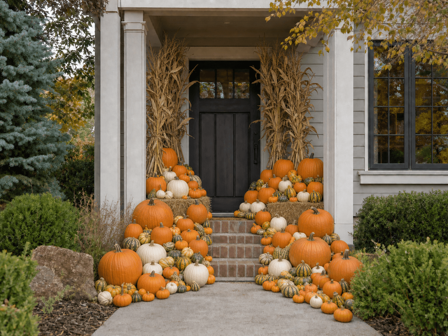 Harvest Estate professionally installed fall porch package