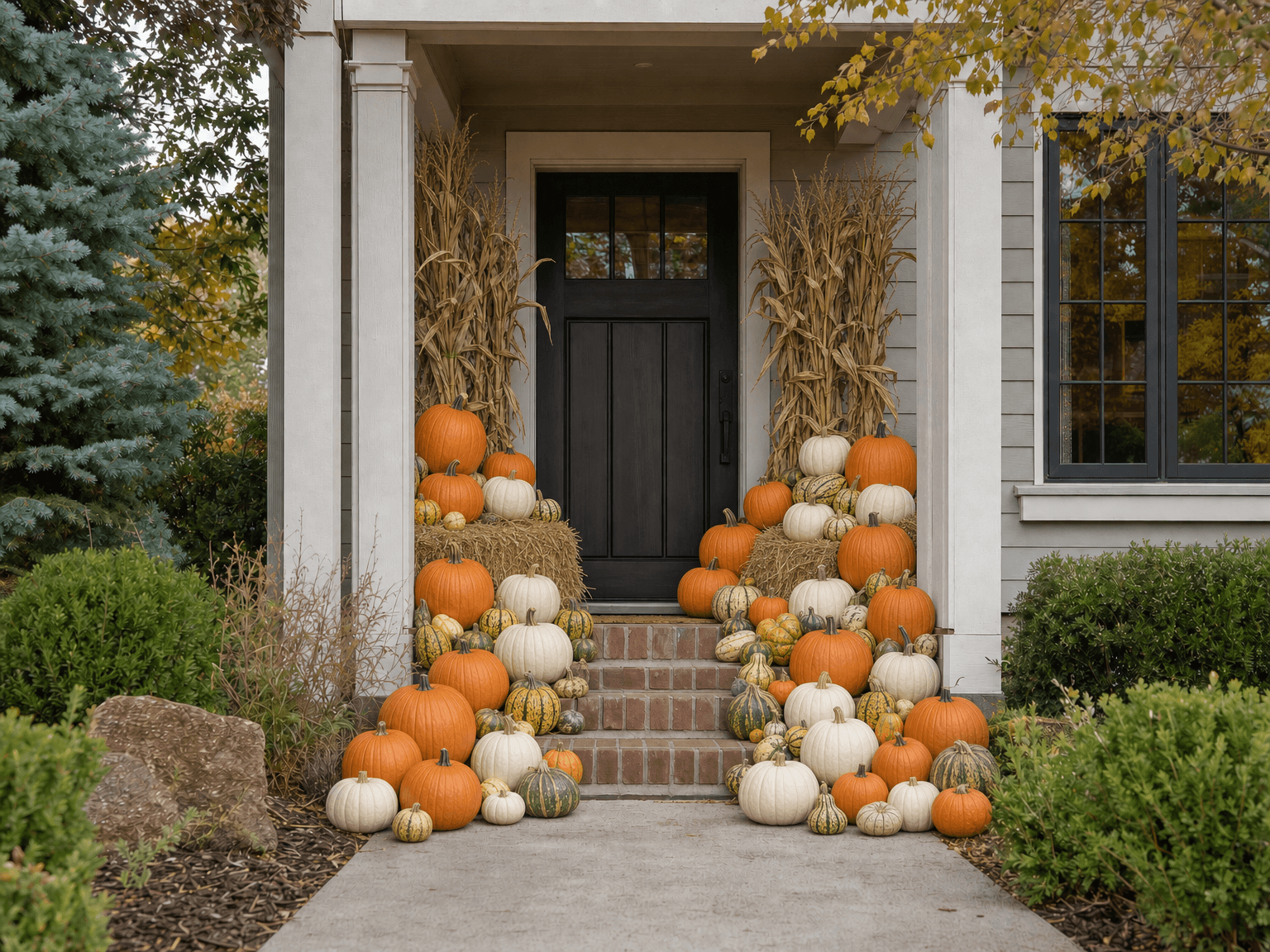Harvest Grand professionally installed fall porch package
